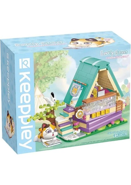 Fırsat Byr KP28018 Keeppley Lovely Street Calico Cat Comic House Blok Seti -Vagonlife Yeni