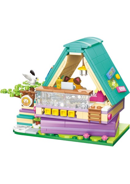 Fırsat Byr KP28018 Keeppley Lovely Street Calico Cat Comic House Blok Seti -Vagonlife Yeni