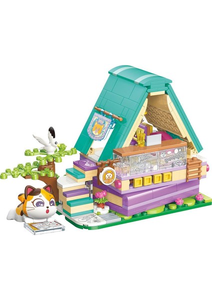 Fırsat Byr KP28018 Keeppley Lovely Street Calico Cat Comic House Blok Seti -Vagonlife Yeni