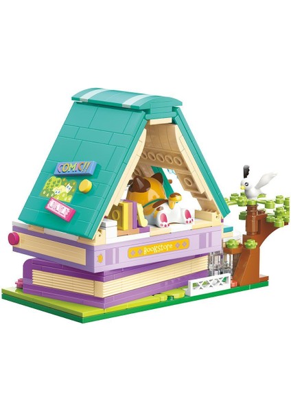 Fırsat Byr KP28018 Keeppley Lovely Street Calico Cat Comic House Blok Seti -Vagonlife Yeni