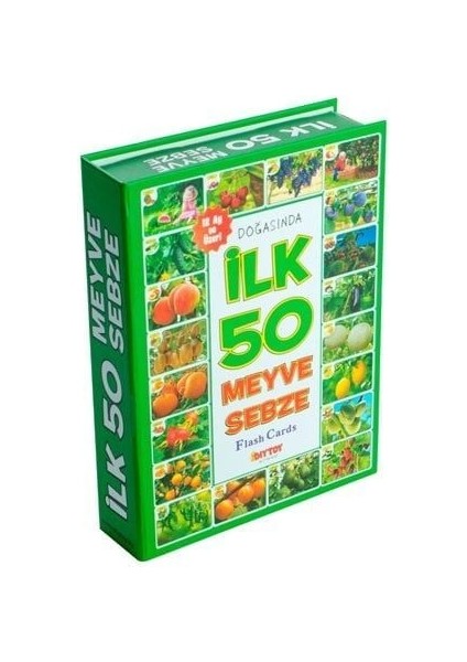 Fırsat Byr 1420 Dıytoy, Flash Cards - Ilk 50 Meyve - Sebze / +12 Ay Yeni