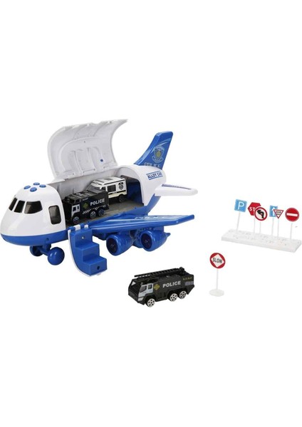 Fırsat Byr 4347 Maxx Wheels Sesli ve Işıklı Sürtmeli Polis Uçağı - Yeni