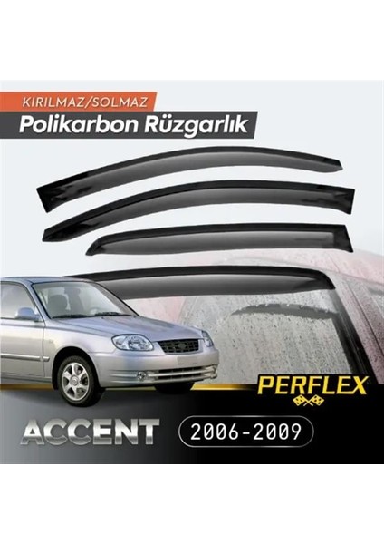 Fırsat Byr Perf Polikarbon Kırılmaz Rüzgarlık V2 Mugen Hyundai Accent 2006-2009 Yeni