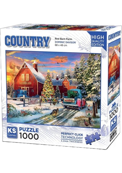 Fırsat Byr Ks Games Red Barn Farm Puzzle 1000 Parça 20753 Yeni