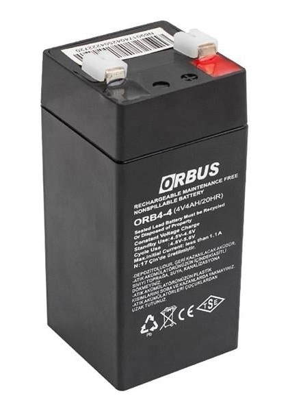 Fırsat Byr Orb4-4 4 Volt 4 Amper Dik Akü (45X45X100 Mm) Yeni