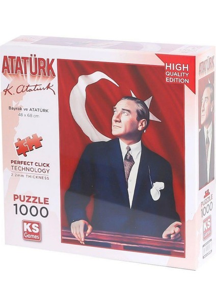 Fırsat Byr Ks Games Atatürk ve Türk Bayrağı Puzzle 1000 Parça 20728 Yeni