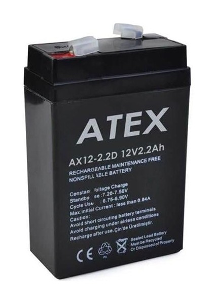 Fırsat Byr 12 Volt 2.2 Amper Dik Kare Akü (70X46X101 Mm) Yeni