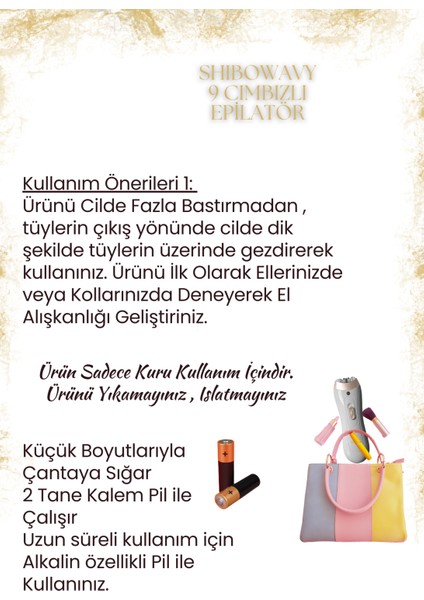 Mini Yüz Epilatörü Cımbızlı (Ip & Ağda Etkisi - Yüz Bölgesi Için Özel Ürün) Pilli