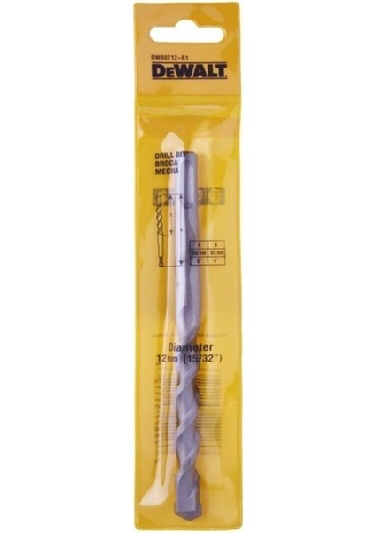 Sds Plus Matkap Ucu DW00712 12X160 mm