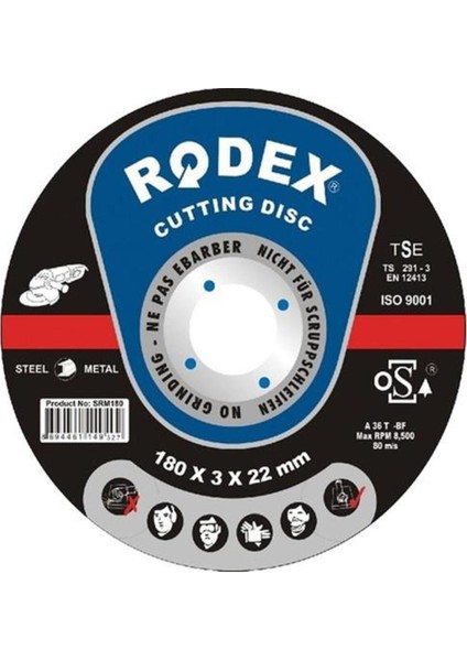 RDM18030 Metal Kesme Taşı 180X3.0X22