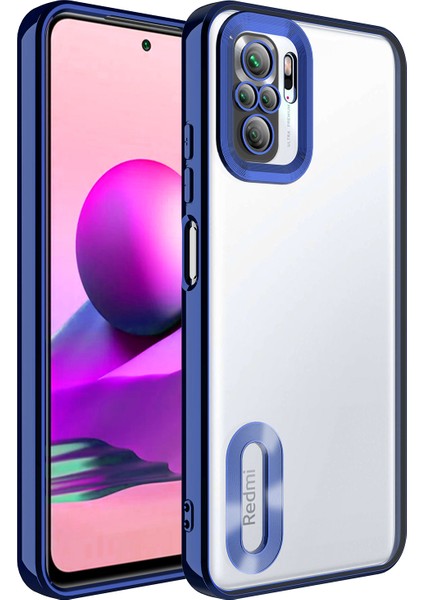 Xiaomi Redmi Note 10S Kılıf Lacivert Disk Kapak Kamera Korumalı Dayanıklı Darbe Karşıtı Koruyucu Yeni Nesil Tasarım (Xiaomi Redmi Note 10S, Lacivert)