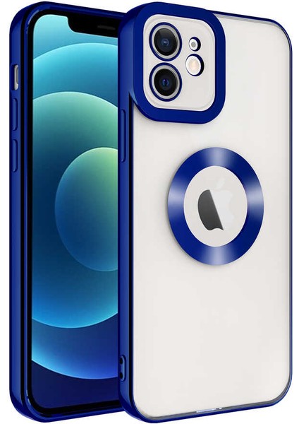 Apple iPhone 12 Kılıf Mavi Disk Kapak Kamera Korumalı Dayanıklı Darbe Karşıtı Koruyucu Yeni Nesil Tasarım (Apple iPhone 12, Mavi)
