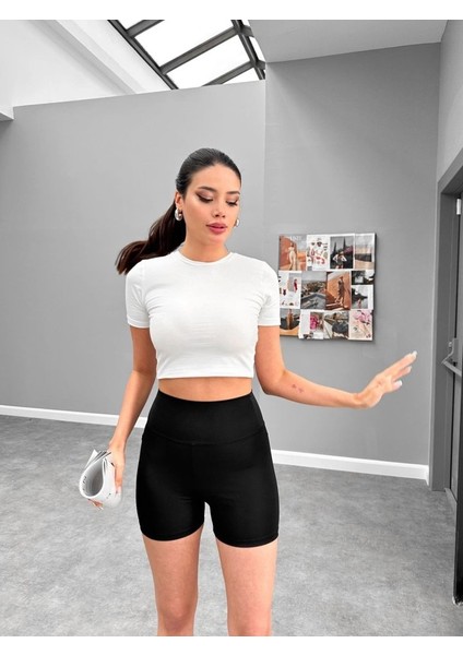 Kadın Dalgıç Kumaş Toparlayıcı Yüksek Bel Çok Amaçlı Biker Şort Tayt modelleri