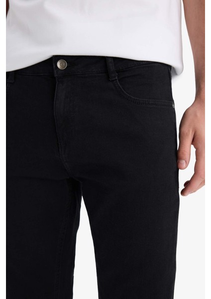 Sergio Regular Fit Normal Kalıp Normal Bel Boru Paça Siyah Jean Pantolon E7267AX25SM
