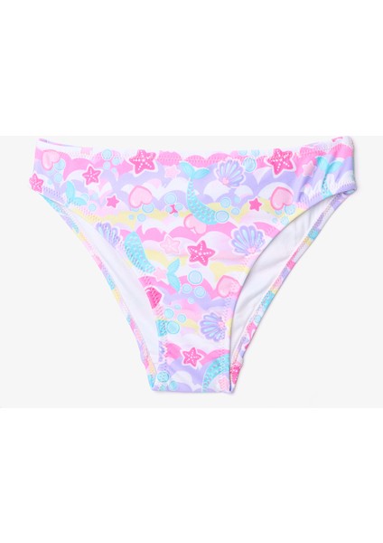 Kız Çocuk Star Shell Fırfırlı Halter Yaka Bikini Takımı