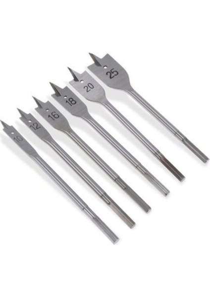 Yüksek Karbonlu Çelik Yaprak Matkap Ahşap Oyma Delme 6 Adet 12 mm 24 mm