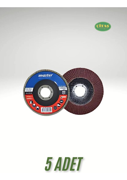 5 Adet 40 Kum Flap Disk