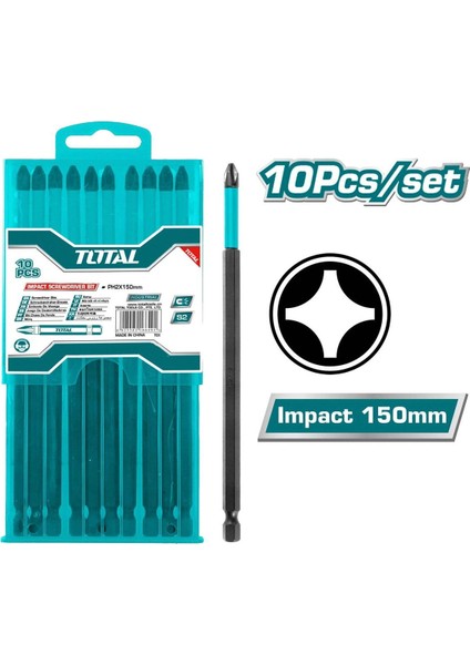 Darbeli 150MM Ph2 Bits Ucu Mıknatıslı 1 Adet Yüksek Kalite Nms Hırdavat