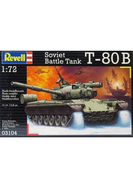 Revell Soviet Battle Tank T-80B Tank Modeli Yapım Kiti