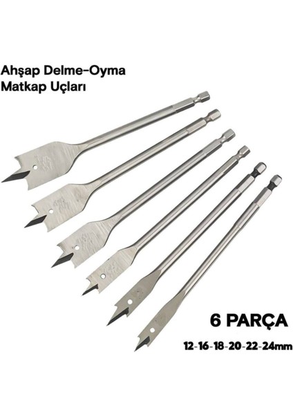 Yaprak Matkap Ucu Seti 6 Parça Tahta Ahşap Oyma Kelebek Seti Özel Set 12MM 16MM 18MM 20MM 22MM 24MM fırsatları