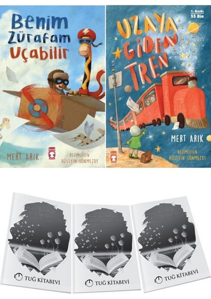 Benim Zürafam Uçabilir ve Uzaya Giden Tren 2li Set Mert Arık + Hediyeli