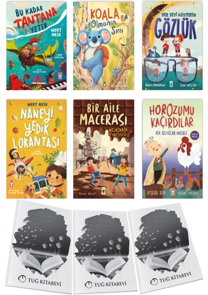 Bu Kadar Tantana Yeter-Koala Olmanın Sırrı-Her Şeyi Gösteren Gözlük-Naneyi Yedik Lokantası-Bir Aile Macerası - Çikolata Meselesi-Horozumu Kaçırdılar - Bir Keloğlan Masalı 6lı Set + Hediyeli