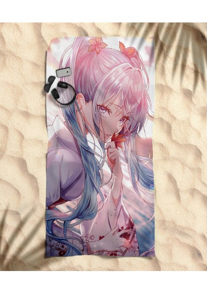 Anime Temalı Plaj Havlusu