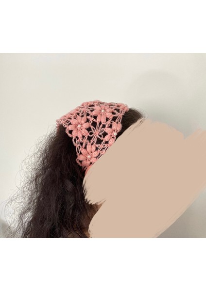 Çiçek Desenli Boncuklu Bağlamalı Saç Bandana Çiçekli Toka fiyatları