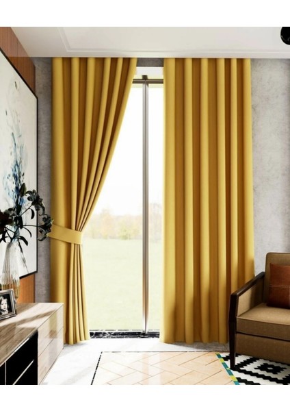 Sarı Işık Geçirmez Karartma Blackout Perde