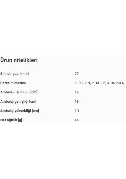 Segman Seti 77,00MM Vag A1 A3 Bo1 Go4-5-6 Jet3-4 Pas Tıguan 02-16