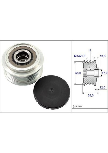 Alter. Kasnağı Toyota Avensıs 2.0td 03-06
