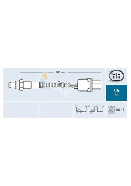 Lambda Sensörü Vag A1 A3 Go5-6 Jet3-4 Pas T5 05-