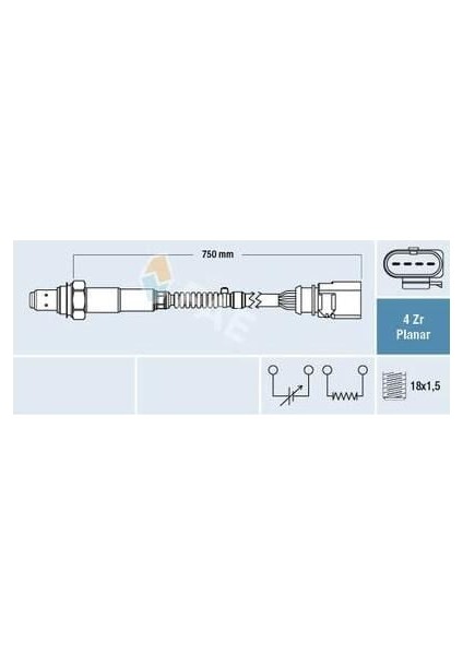 Lambda Sensörü Vag A1 A3 A5 A6 Cad3 Go5-6 Jet3-4 Pas Po5 T5 03-