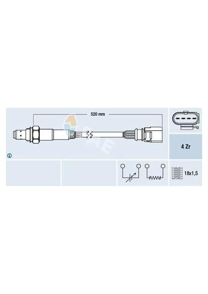 Lambda Sensörü Vag Cad3 Go5-6 Jet3 Po5 Ibıza3-4 06-