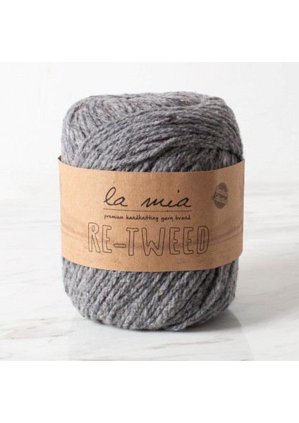 La Mia Re-Tweed Gri Melanj El Örgü Ipi - L149 - 34404