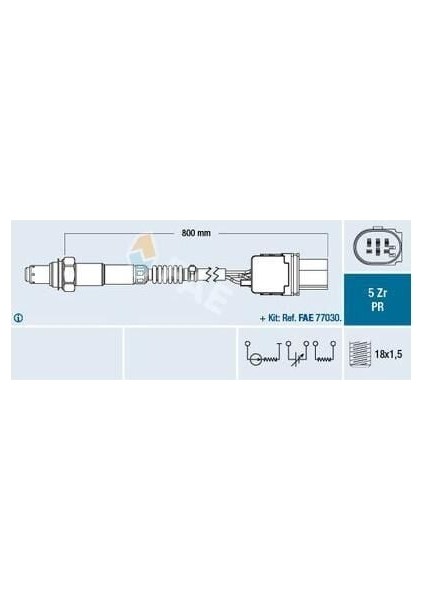 Lambda Sensörü Vag A1 A3 A4 A5 A7 A8 Cad3-4 Go5-6 Jet3 Pas Po5 T5 T6 04-