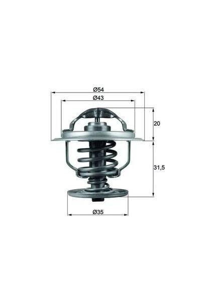 Termostat 87°c Vag 80 100 A2 A3 Bo1 Cad3 Go3-4-5 Jet3-4 Pas Po4 84-11