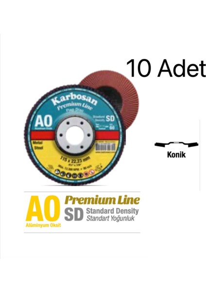 115X60 Kum Flap Disk (Metal Için) Zımpara Taşı 10 Adettir.