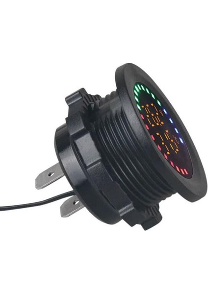 Dijital Akü Voltaj Seviye ve Isı Ölçer 28MM Çap (12-24V Dc) Yuvarlak Panel Tip modelleri