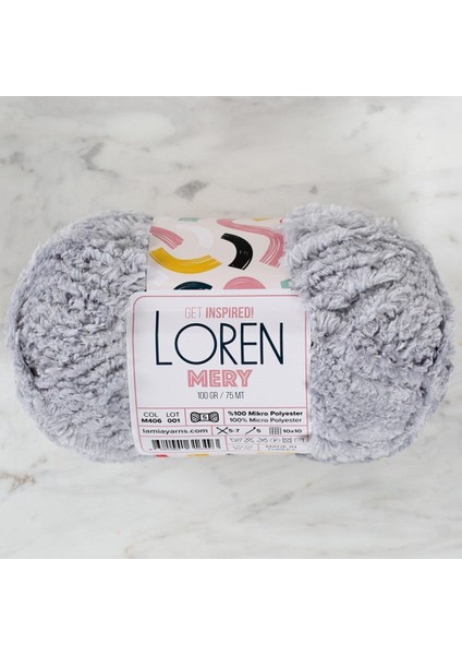 Loren Mery Açık Gri El Örgü Ipi - M406 - 34313