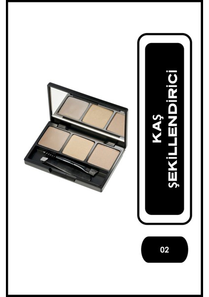 Eyebrow Styling Kit No: 02 Ash - Kaş Şekillendirme Kiti - 8691190121426