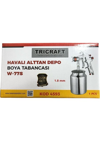 Ymn Meşem 4593 Boya Tabancası Havalı Alttan 1.8mm