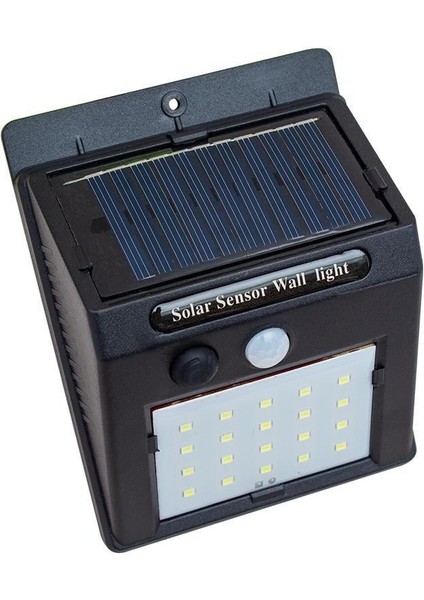 PM-4528 Solar Sensörlü Duvar Tipi 20 Ledli Beyaz LED Aplik
