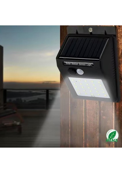 PM-4528 Solar Sensörlü Duvar Tipi 20 Ledli Beyaz LED Aplik