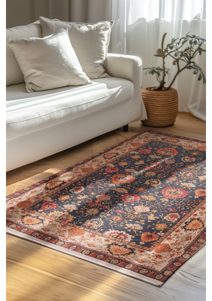 Sultan Dijital Baskılı Şönil Halı | Klasik Şıklık, Modern Konfor | Kaymaz, Yıkanabilir, Toz Tutmaz