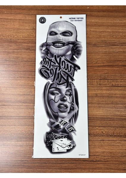 Gerçekci Tam Kol Kaplama Geçici Dövme Sticker Tattoo