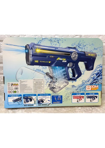 Elektrikli Şarjlı Jumbo Su Tabancası Sesli ve Işıklı 42 cm