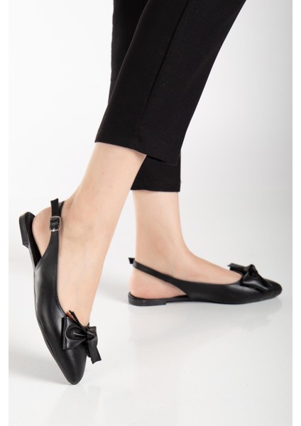 Kadın Babet Siyah Arka Açık Fiyonklu fiyatları