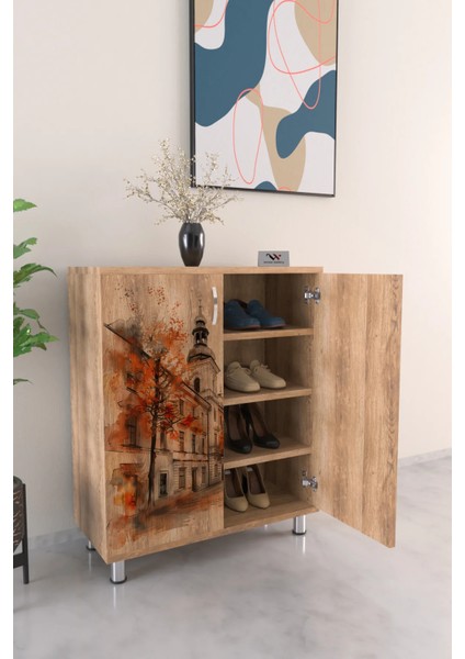 Charming Autumn 4 Raflı Ayakkabılık Antre Hol Çok Amaçlı Ayakkabı Dolabı fiyatları