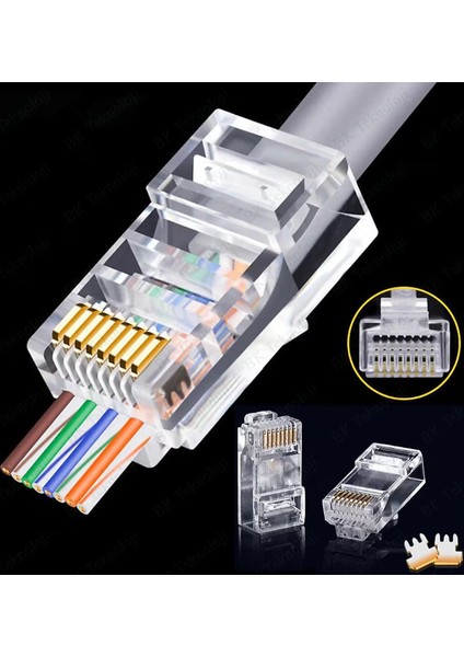 GAB-RJ456 Cat6 RJ45 Konnektör 100LÜ